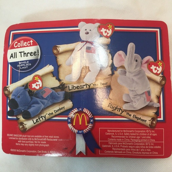 McDonald’s Toy Vintage Ty Righty The Elephant Beanie 1996 Collectible - Picture 2 of 2